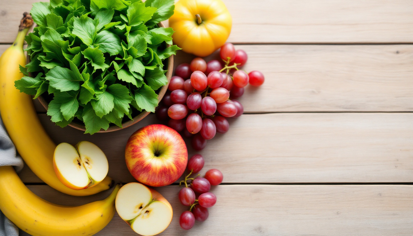 Illustration d'une alimentation saine pour le soulagement des hémorroïdes