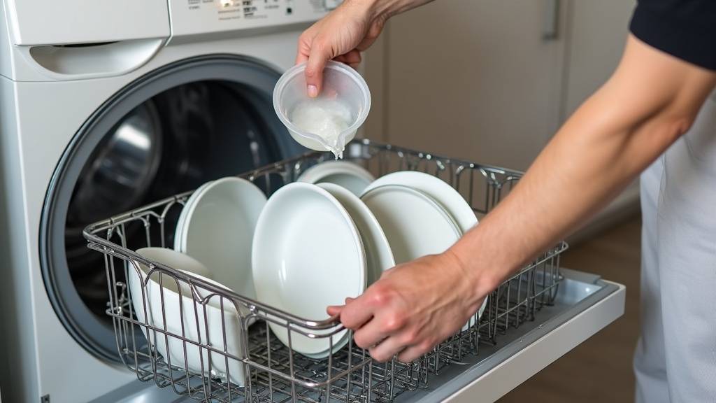 Schéma d'un lave-vaisselle avec zones stratégiques identifiées