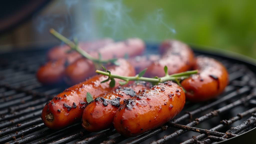 Barbecue à charbon utilisé en extérieur lors d'une réunion familiale