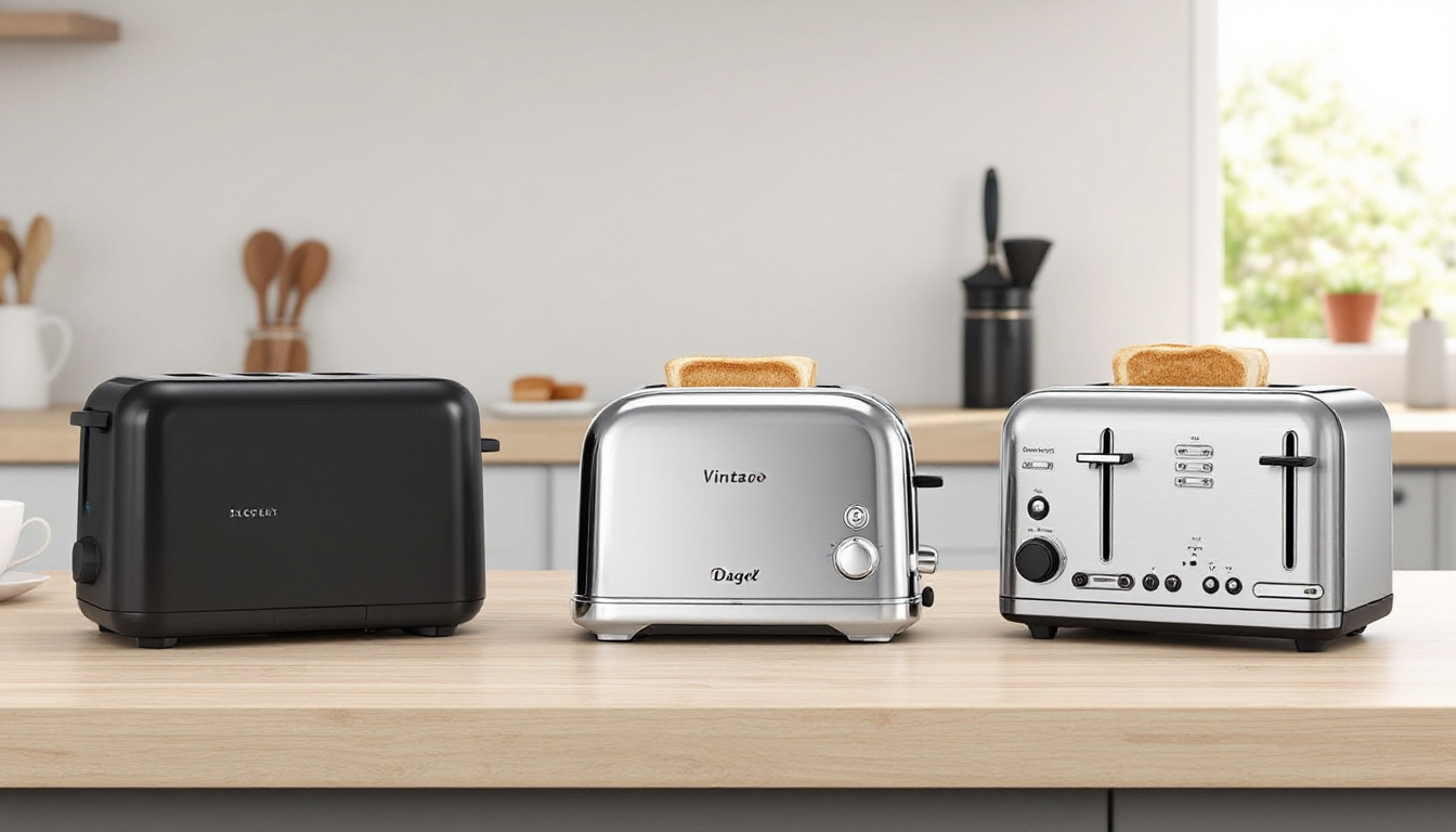 Grille-pain moderne sur un plan de travail de cuisine