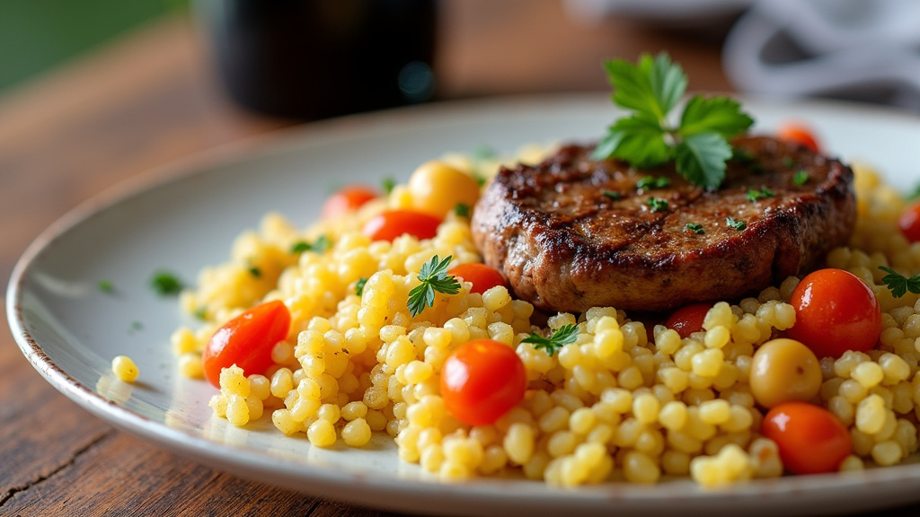 Ingrédients typiques pour la préparation d'un couscous