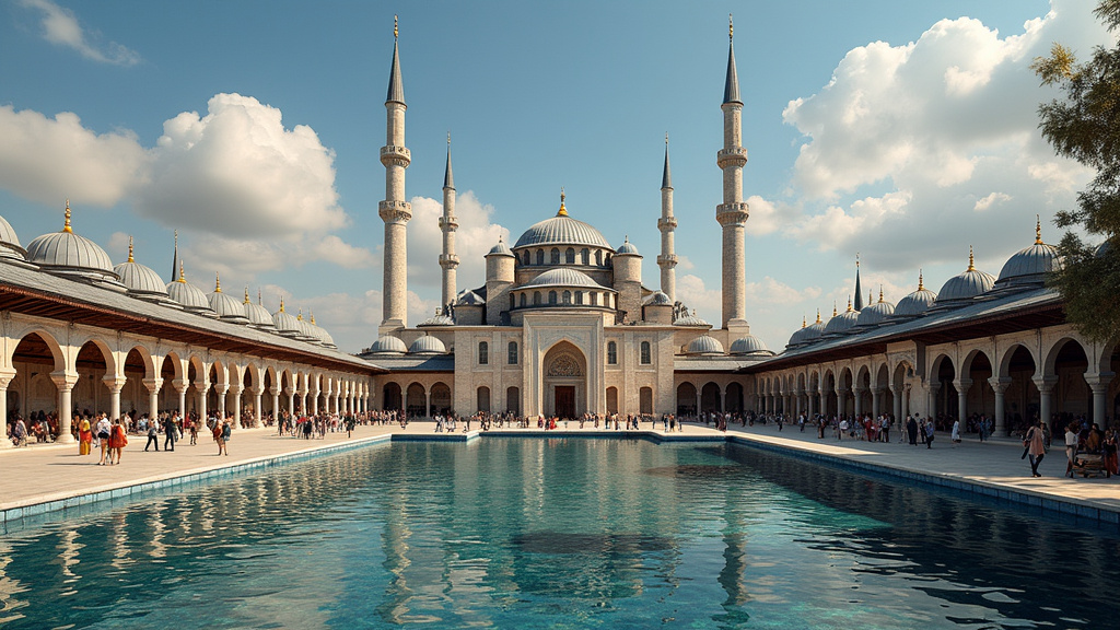 Architecture ottomane des cours intérieures du Palais de Topkapi