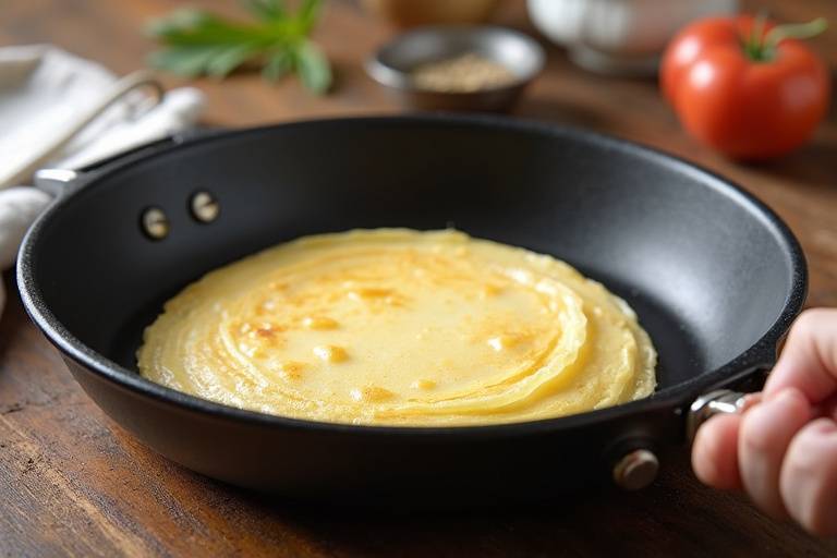 Nettoyage d'une crêpière à plaque antiadhésive avec éponge douce