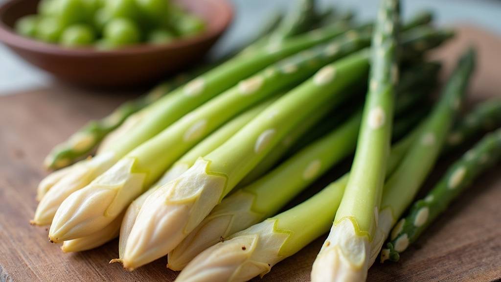 Cuisson des asperges dans une grande casserole d'eau bouillante