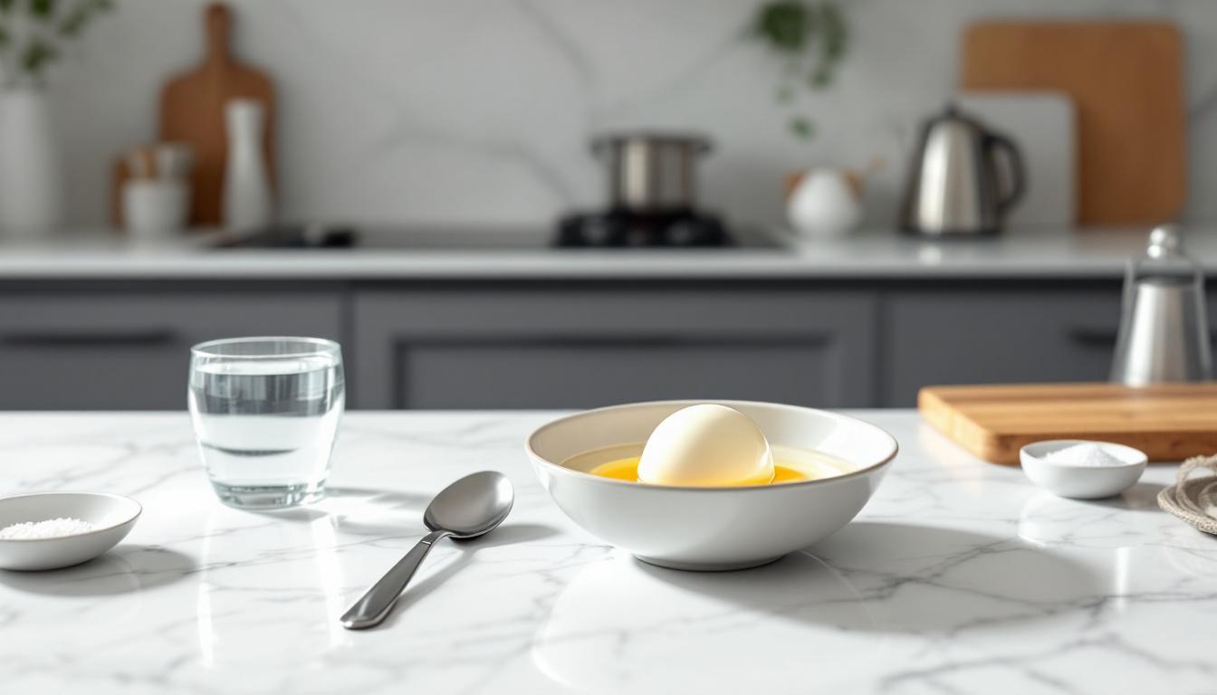 Œuf mollet parfaitement cuit avec jaune coulant