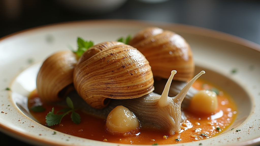 Décortillage des escargots avec une pique spéciale