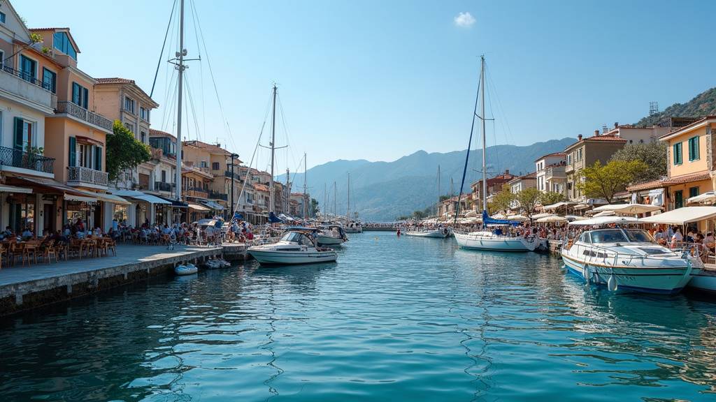 Vue animée du port de Fethiye en 2025