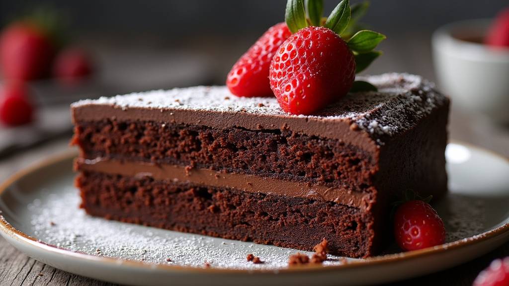 Gâteau turc au chocolat moelleux avec glaçage brillant