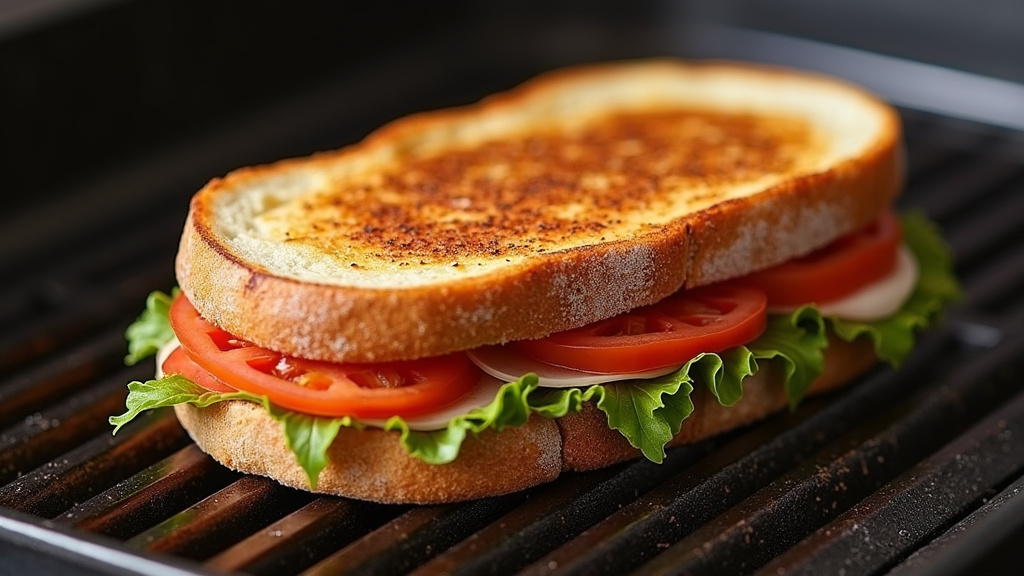 Gaufrier utilisé comme alternative pour réchauffer un panini