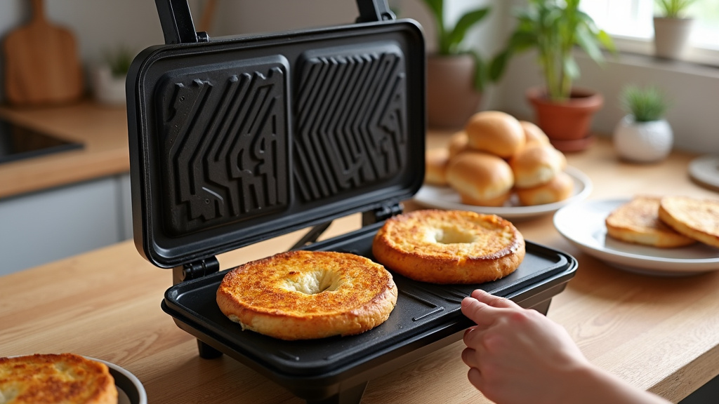 Grille-pain à quatre tranches sur un plan de travail