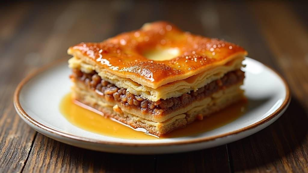 Kadaif en train de cuire dans un four, prenant une couleur dorée