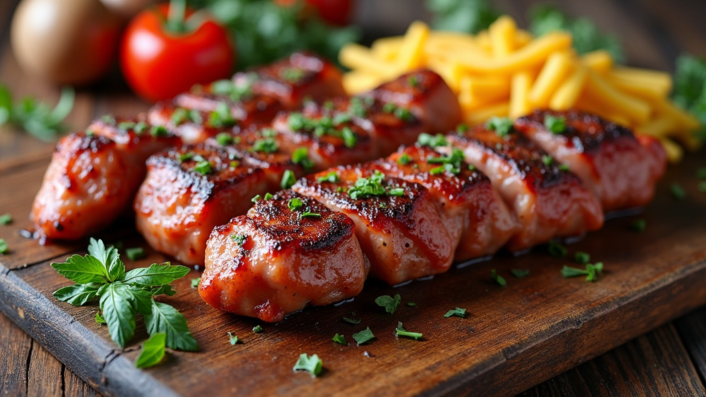 Différentes variétés de kebab turc servies dans des assiettes