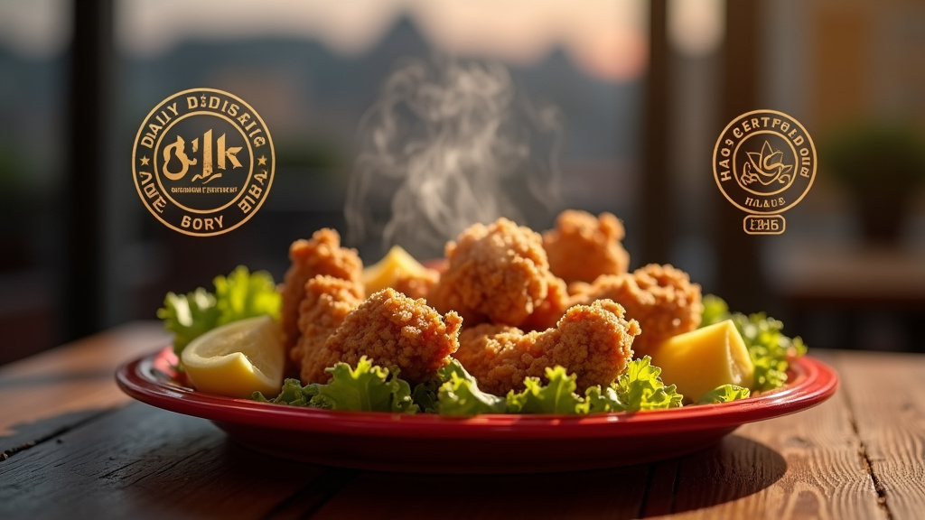Restaurant KFC avec affichage de certification halal en France