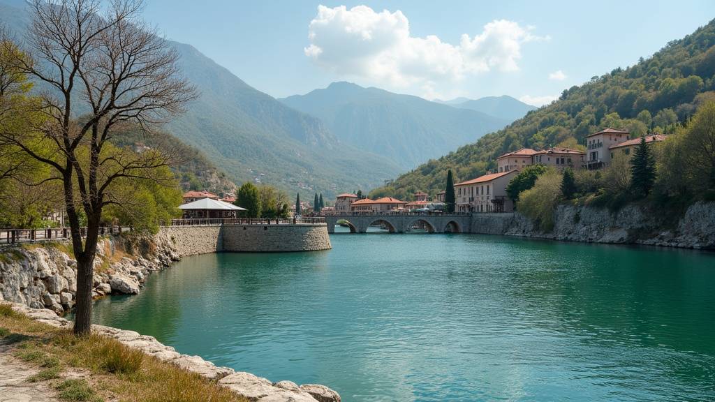 Vue du lac d'Iznik avec une petite plage sauvage