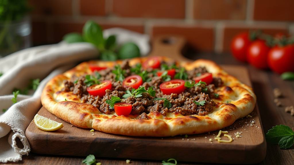Lahmacun, la pizza turque extrafine garnie de viande épicée