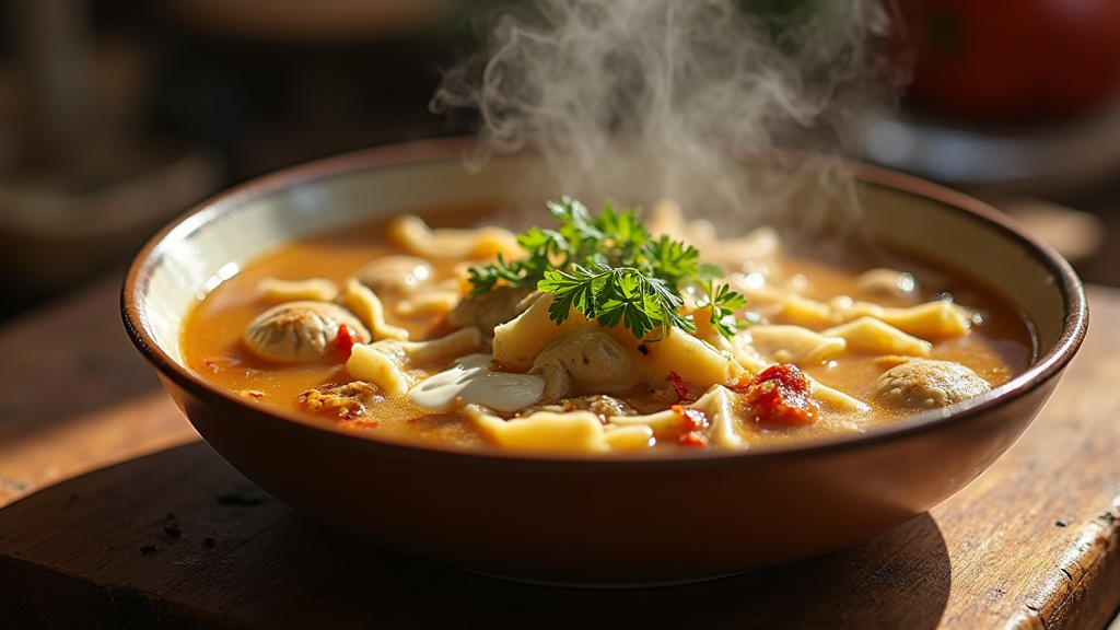 Ingrédients traditionnels pour préparer une manti çorbasi authentique