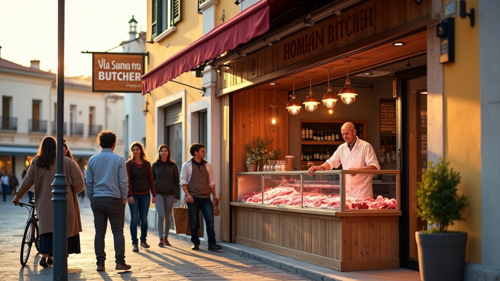 Charcuterie halal artisanale mise en avant dans une boucherie