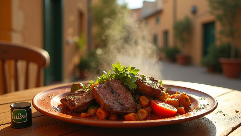 Intérieur d'un restaurant halal à Aix-en-Provence avec des clients dégustant des plats traditionnels