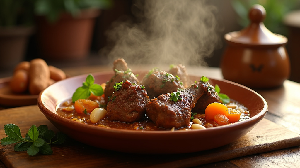 Vue aérienne de Clermont-Ferrand avec des icônes de restaurants halal