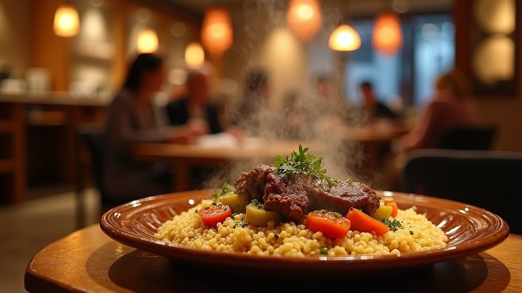 Plats halal variés servis dans différents restaurants de Grenoble