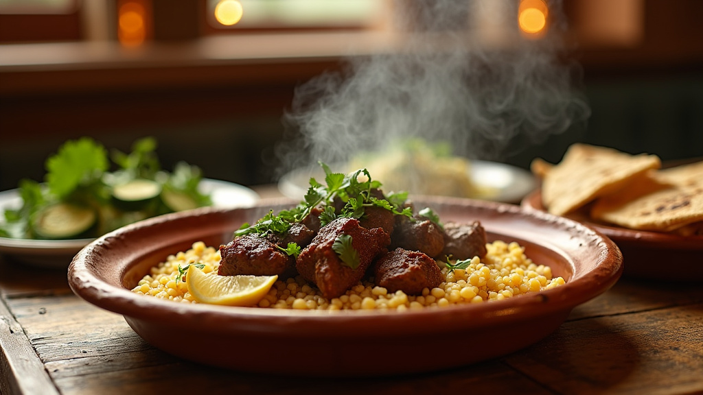 Vue aérienne de Grenoble avec une sélection de restaurants halal mis en avant
