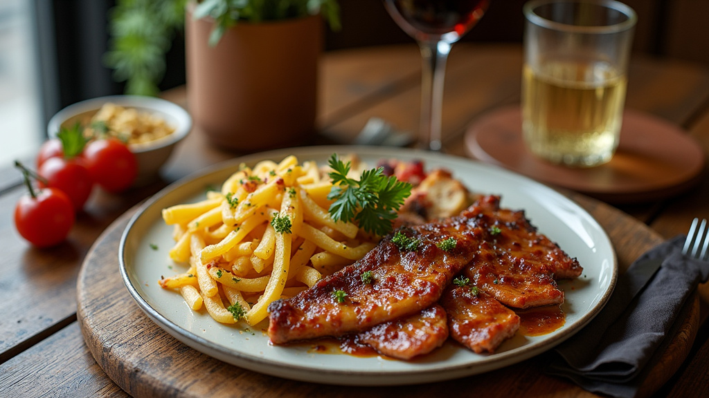 Intérieur chaleureux d'un restaurant halal à Nantes