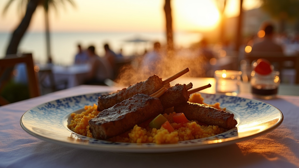 Terrasse du restaurant Le Safran avec vue sur le port de Nice