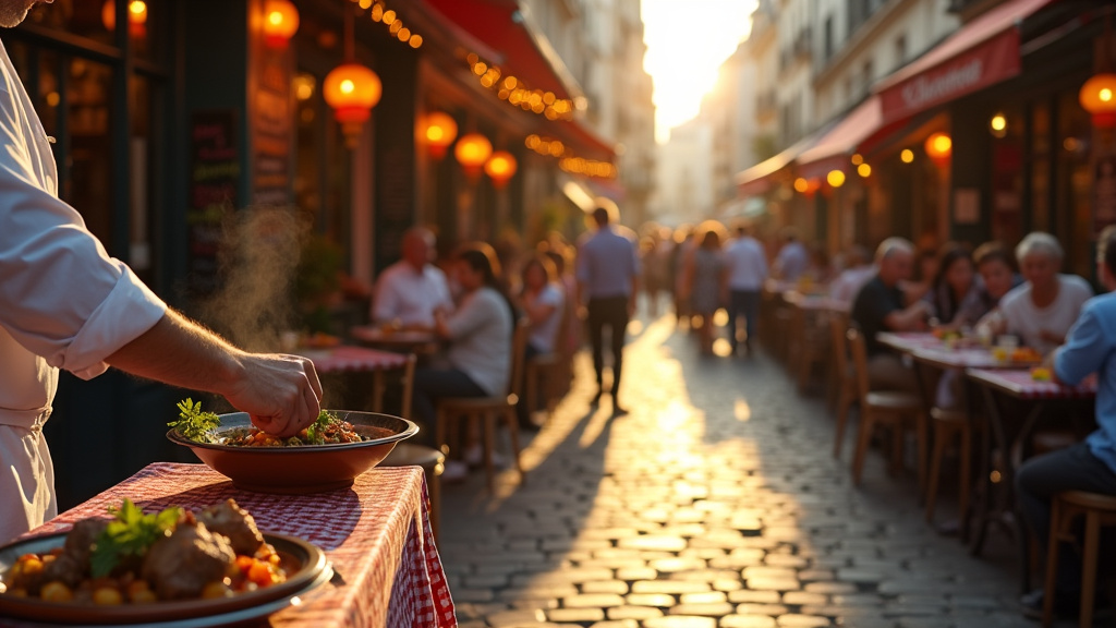 Plats variés dans des restaurants halal parisiens