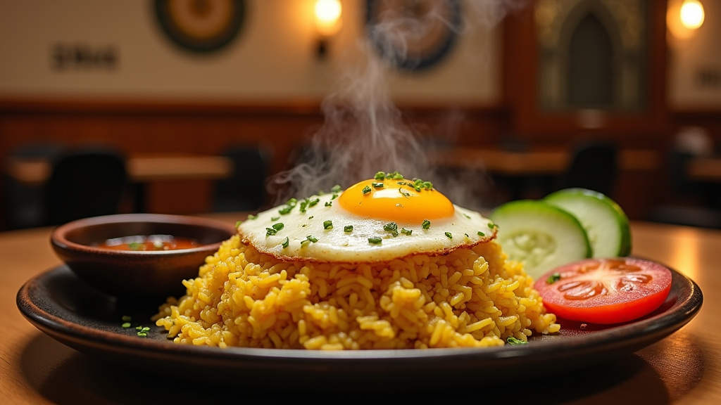 Intérieur du restaurant Djakarta Bali avec décoration balinaise et serveurs