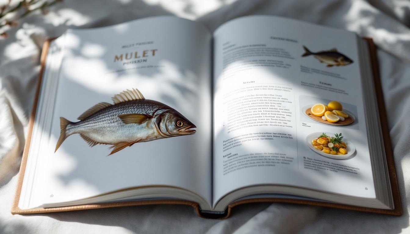 Mulet poisson argenté sortant de l'eau