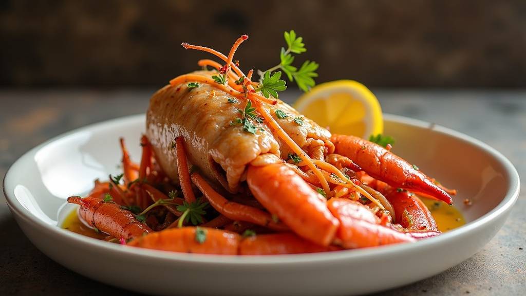 Brossage minutieux de l'araignée de mer avant cuisson