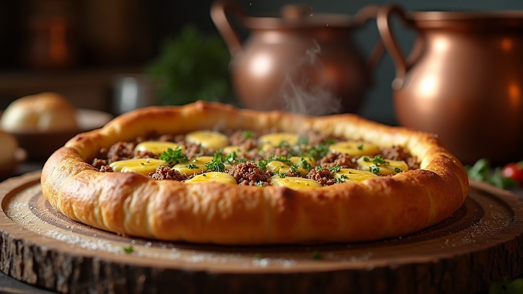 Forme caractéristique de la pide turque en forme de barque