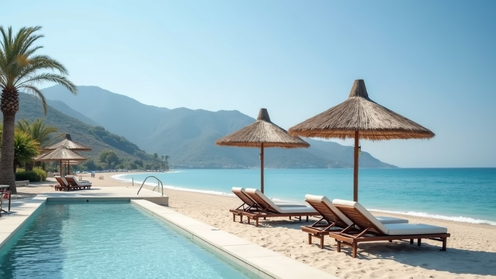 Plage privée réservée aux femmes à l'Adin Beach Hotel
