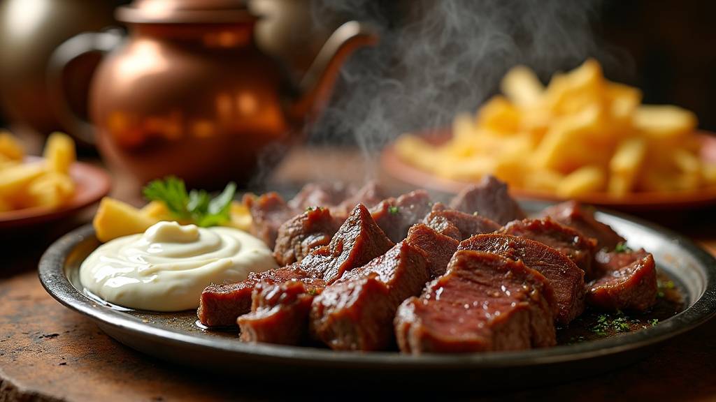 Poêle professionnelle pour la cuisson du bœuf