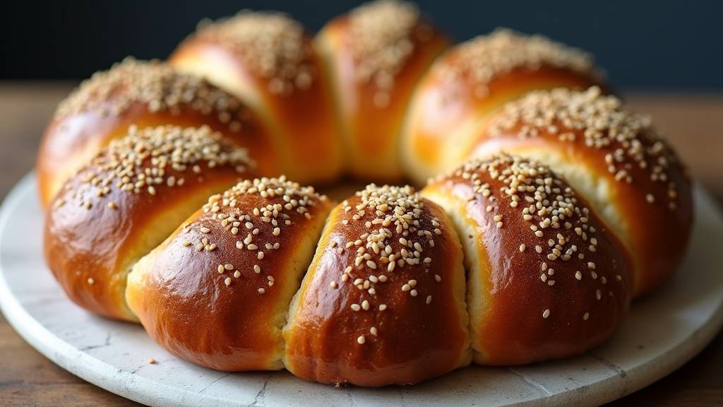 Préparation de la pâte à simit dans un saladier en verre