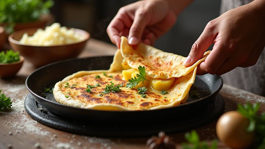 Ingrédients pour la préparation des gozleme turcs