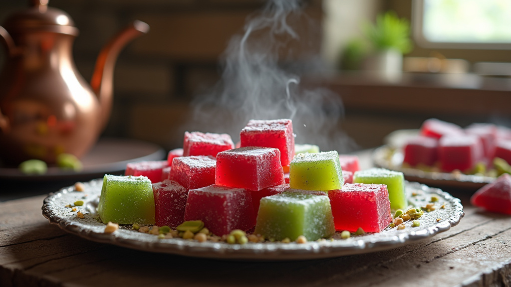 Fabrication artisanale de loukoums dans un atelier traditionnel turc