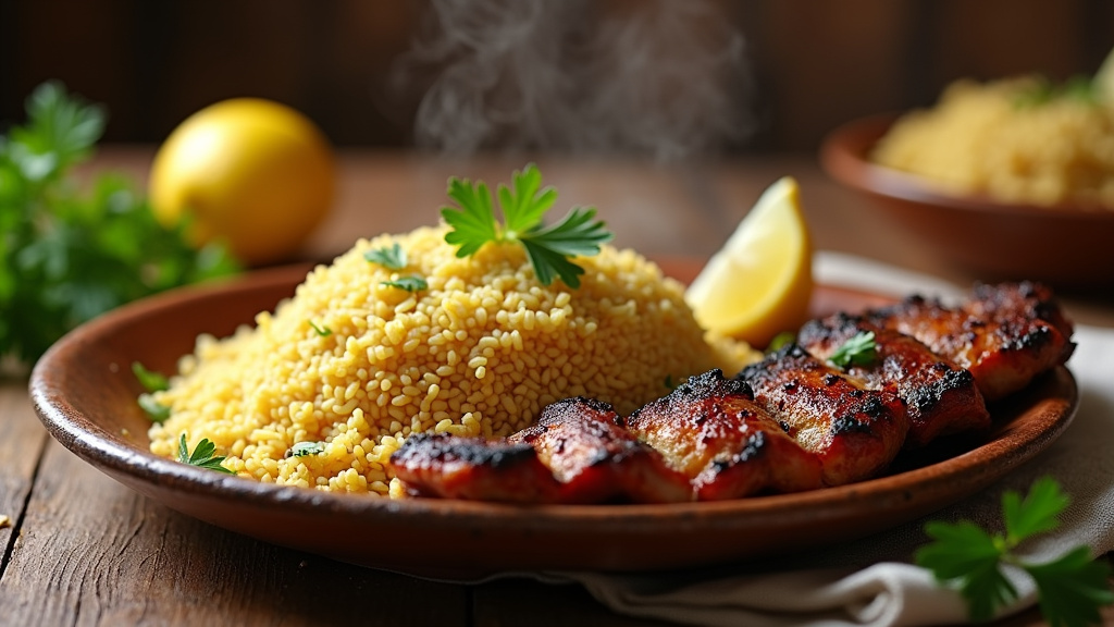 Préparation du boulgour pilav dans une sauteuse avec légumes