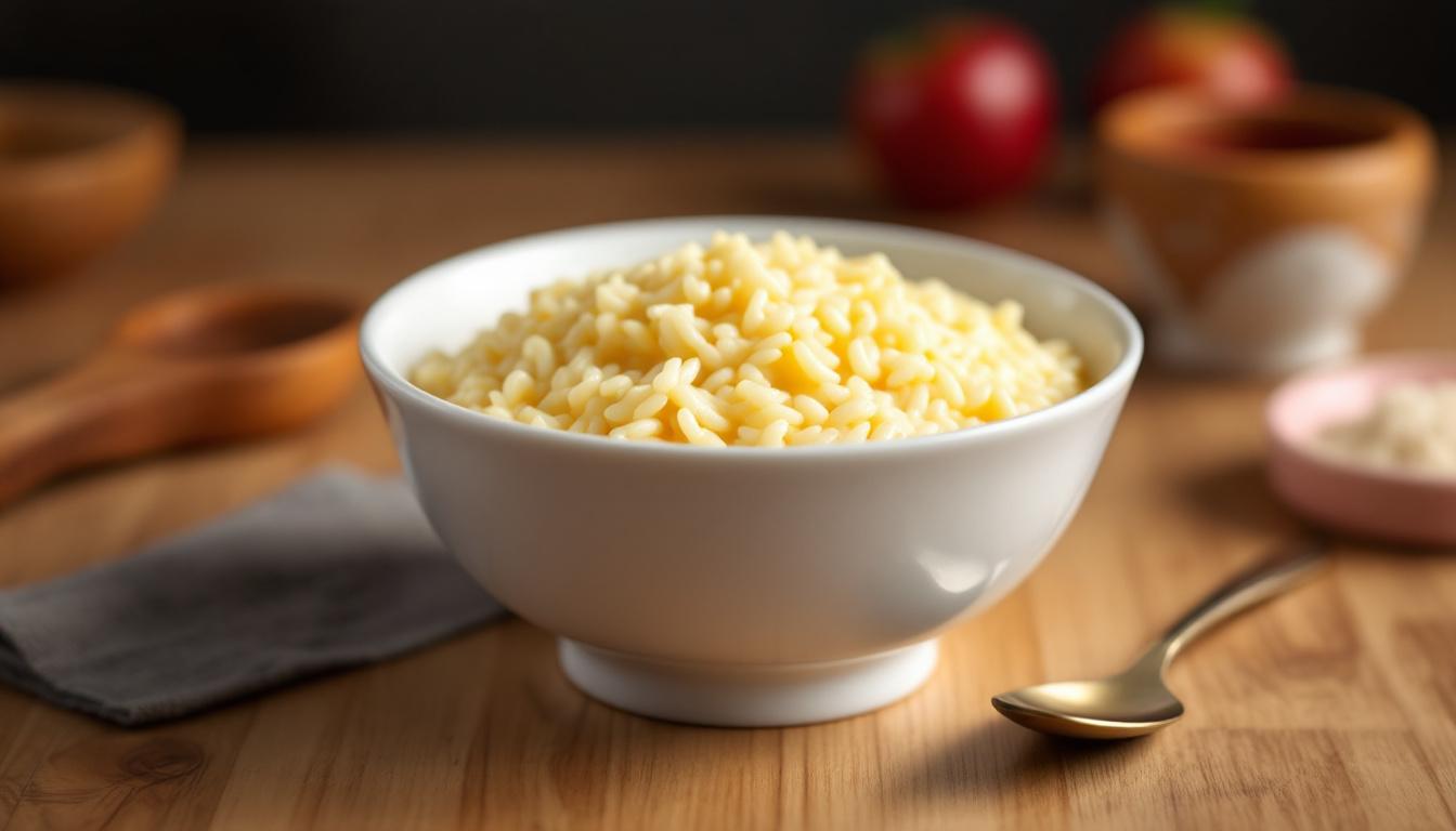 Délicieux riz au lait turc sütlaç servi dans des ramequins traditionnels