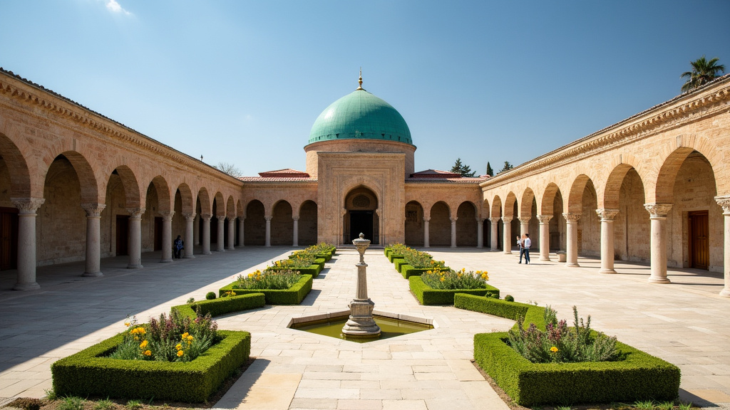 Visiteurs respectueux au Musée Mevlana