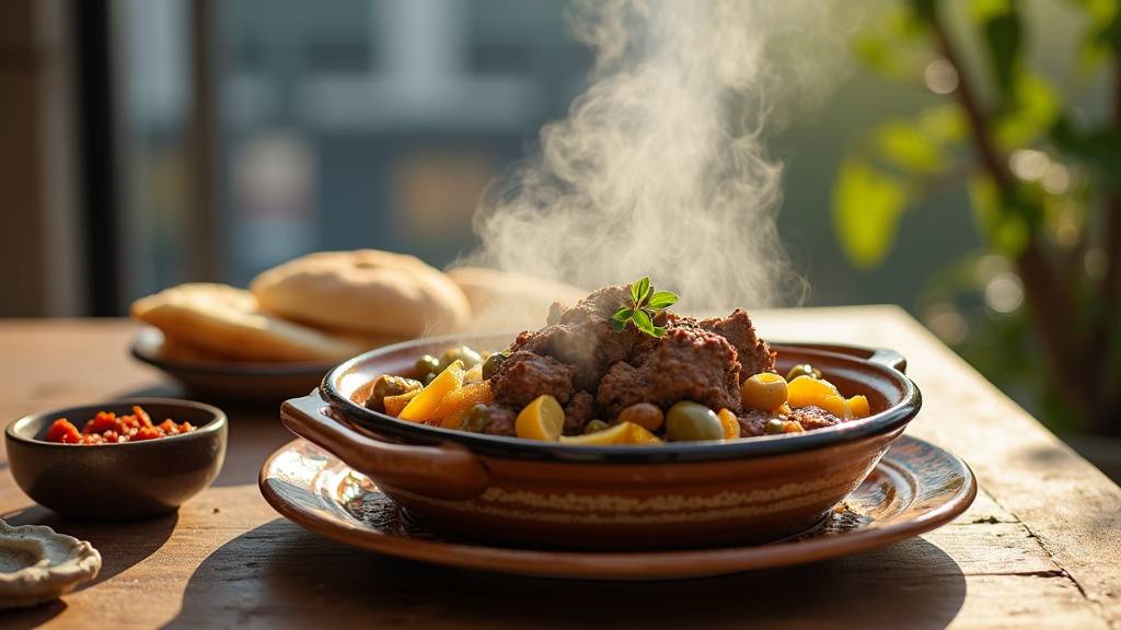 Intérieur d'un restaurant halal moderne à La Défense