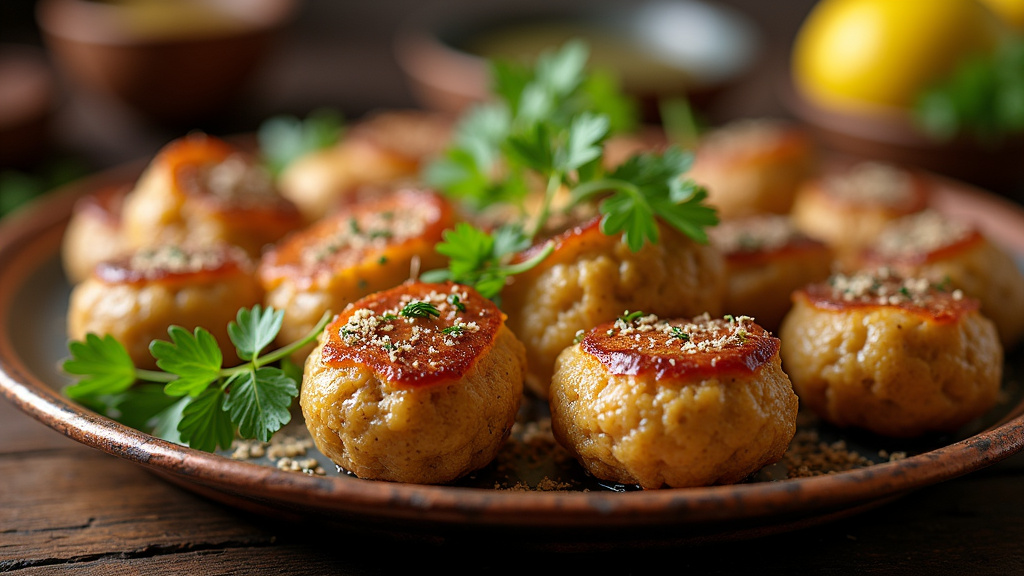 Garniture de viande épicée prête à farcir les boulettes