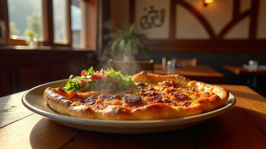 Intérieur d'un restaurant halal à Strasbourg montrant une ambiance chaleureuse