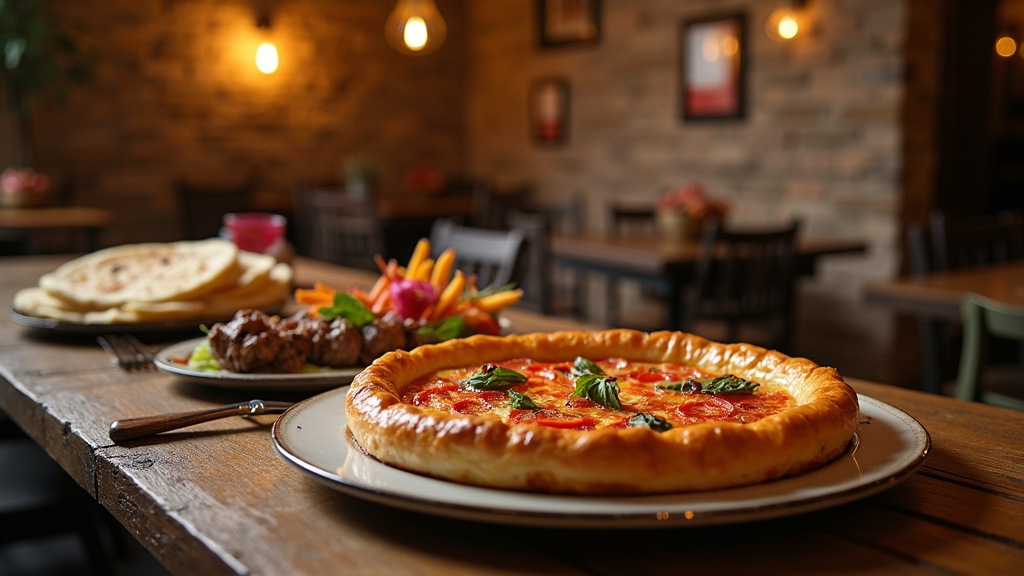 Vue de Strasbourg avec une sélection de restaurants halal en arrière-plan