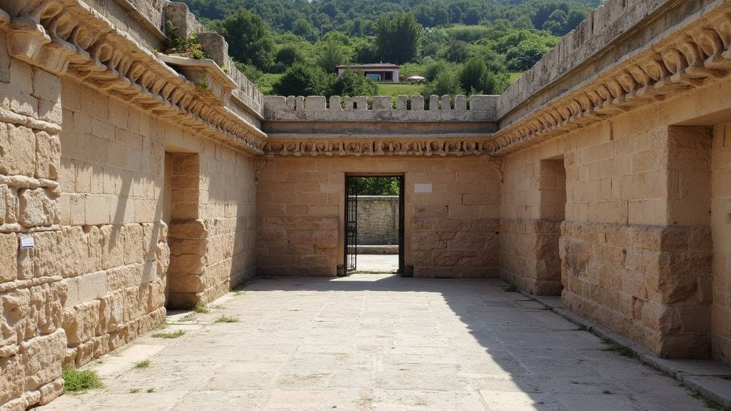 Vue partielle du théâtre romain en restauration