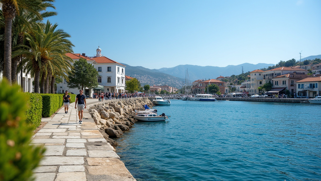 Dolmuş traditionnel turc circulant dans les rues de Bodrum