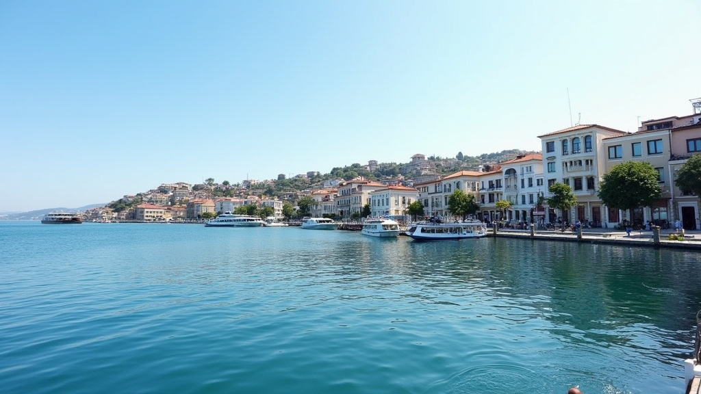 Hydroglisseur quittant le port d'Istanbul en direction de l'île de Marmara
