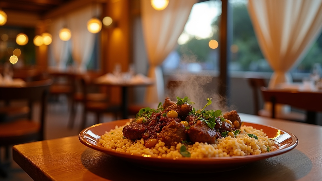 Plats halal variés de différentes cuisines du monde