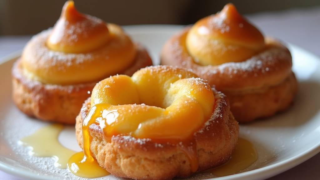 Tulumba décorées de pistaches concassées