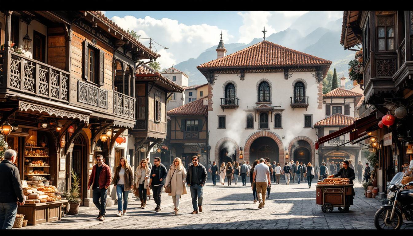 Vue panoramique des maisons ottomanes traditionnelles de Safranbolu